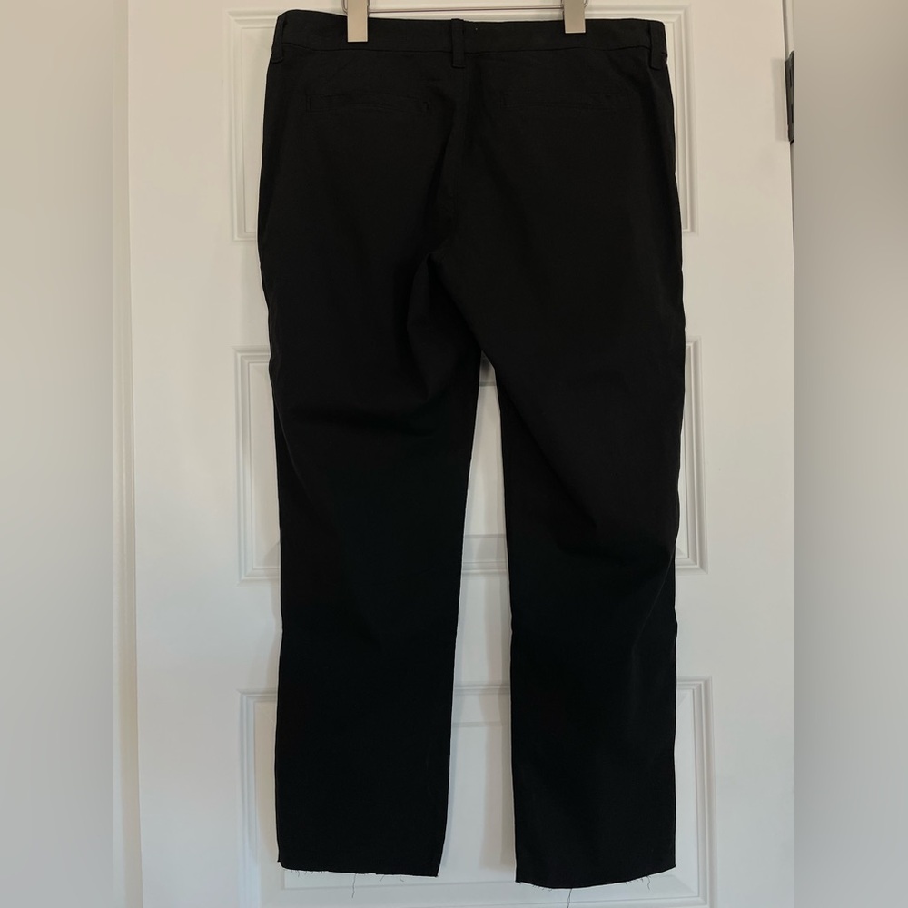 Frank & Eileen Wicklow Black Tuxedo Silver Stripe Straight Pants - Picture 2 of 6